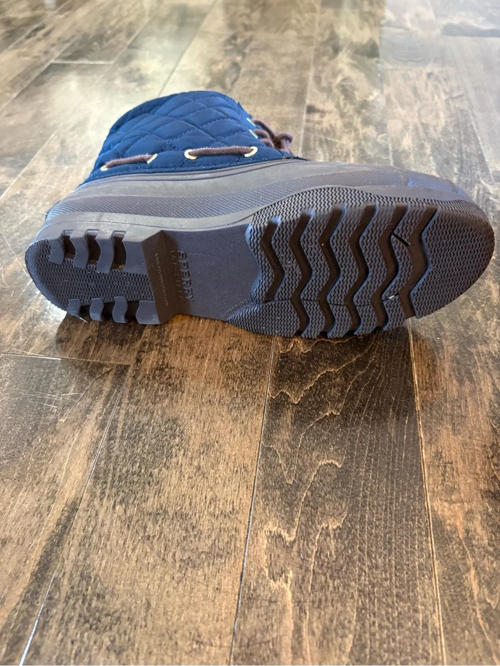 Sperry Waterproof Navy Quilted Duck Boots Sz 8.5
